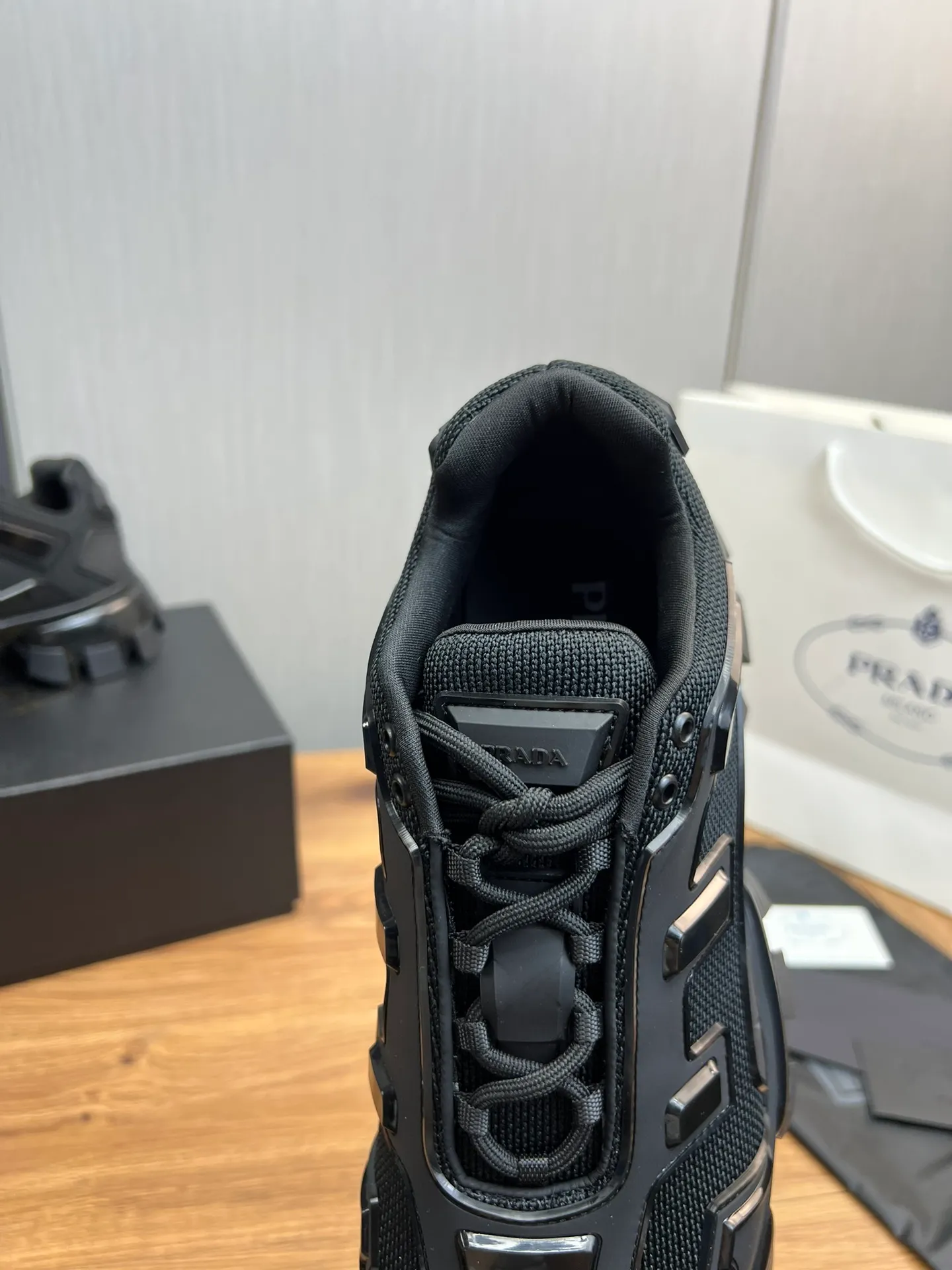 Men's shoes 💰620💰 [PRADA] Hot-selling thick-soled shoes 🔥 Available all year round ✔️Official website synchronization Original fly-knit film fabric + cowhide lining, 1⃣️:1⃣️reproduction, original sole, 38-45 (45 made to order, non-refundable)